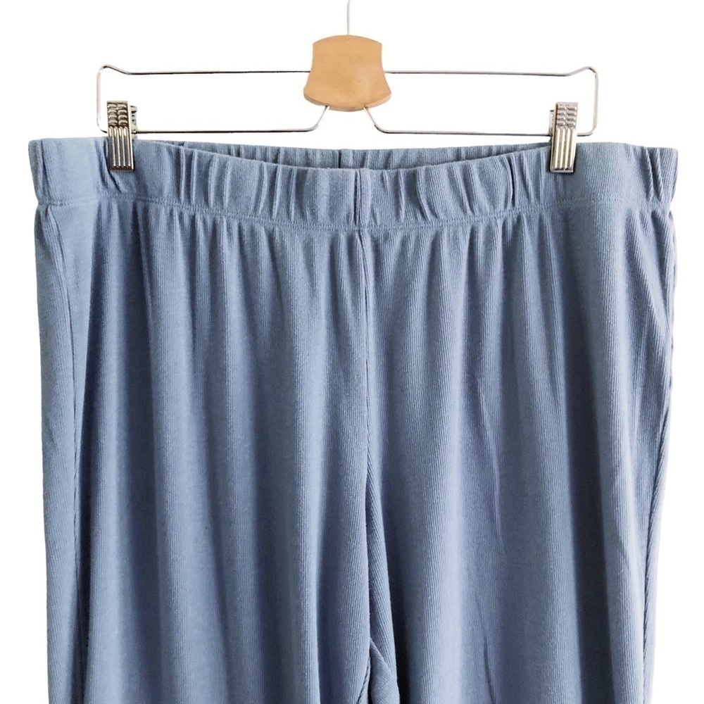 BP Micro Ribbed Flare Pull On Pants Blue Size 1X - Picture 2 of 5